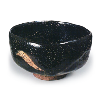 黑四方茶碗 题名“万倍” 道入