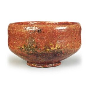 糖釉茶碗 题名“寒菊” 道入