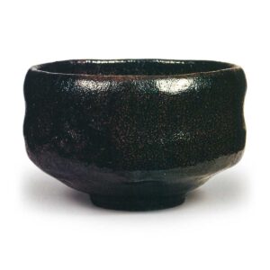 黑茶碗 铭“东篱” 一入