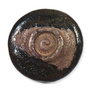 黑茶碗 题名“徒然” 一入