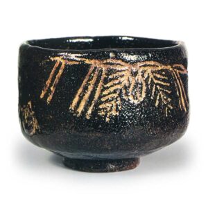 黑釉注连绳玉纹茶碗 得入