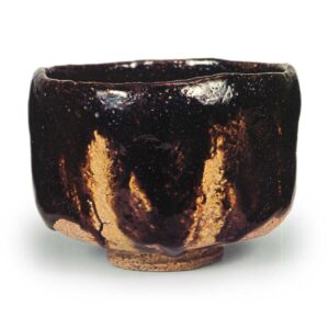 黑茶碗 铭“福寿竹” 了入