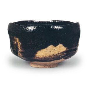 黑色茶碗 题名“初樱” 弘入