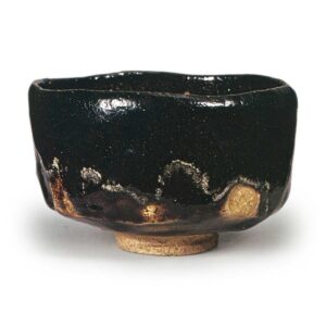 黑茶碗 题名“梅花” 弘入