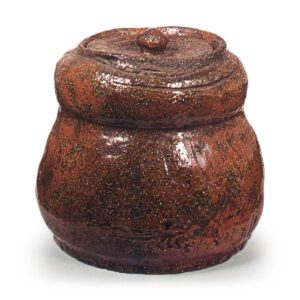 琥珀釉瓢形水指 初代大樋