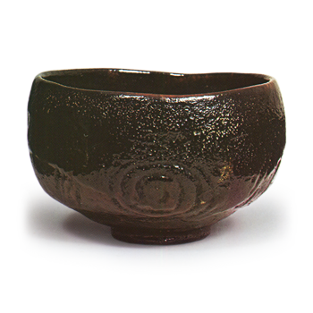 糖釉涡纹茶碗 五代大樋