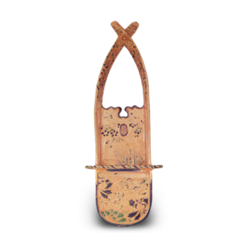 清閑寺焼色絵箙花入