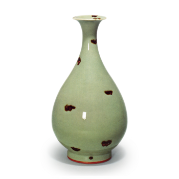 飛青磁瓶子花入