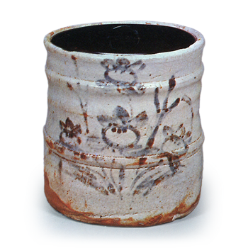 志野草花絵水指 しのそうかえみずさし