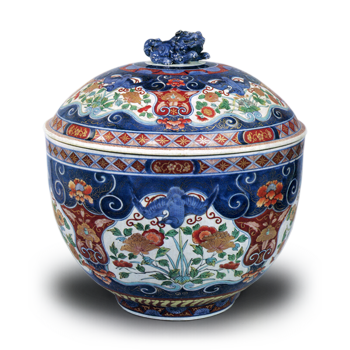 色絵斜線文角徳利