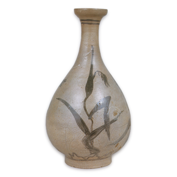 絵唐津芦文大徳利