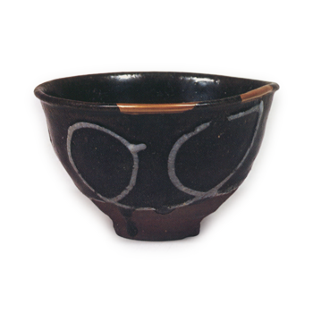 黒唐津 白線文 茶碗