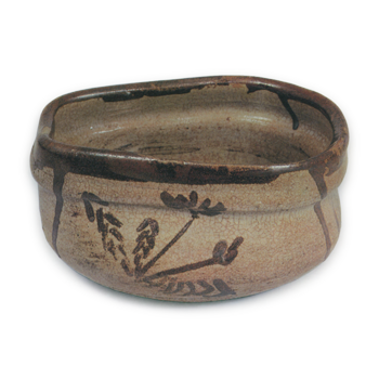 絵唐津 蒲公英文 沓茶碗