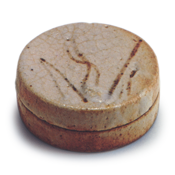 志野 草文 一文字 香合