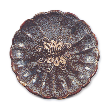 鼠志野 花文 皿