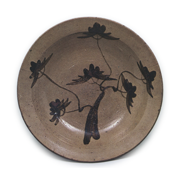 絵唐津 松文 大皿