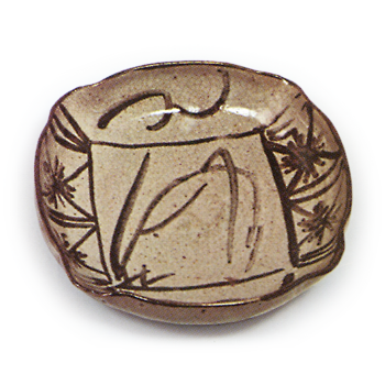 絵唐津 薄文 四方 向付