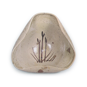 絵唐津 草文 三角 小鉢
