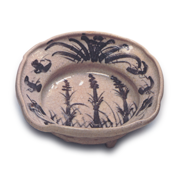 志野 土筆文 向付