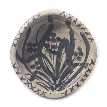 志野 草花文 向付