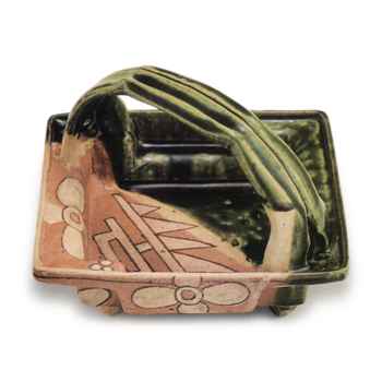 織部 四方 手鉢