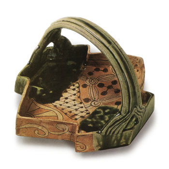 織部 松皮菱形 手鉢