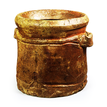 備前 矢筈口 耳付 水指