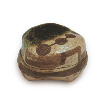 織部 串団子文 香合