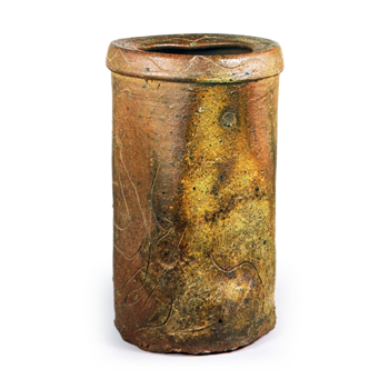 古備前筒型花生　10cm45cm 備前 筒 花生 銘 八重葎 | 鶴田 純久の章 お話