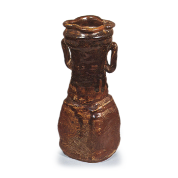 織部 黒 耳付 花生