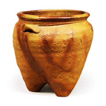 備前 緋襷 耳付 香炉