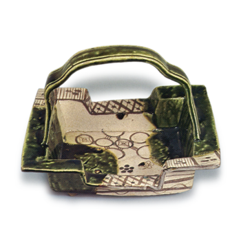 織部 切落 手鉢