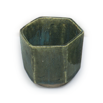 織部 六角 猪口