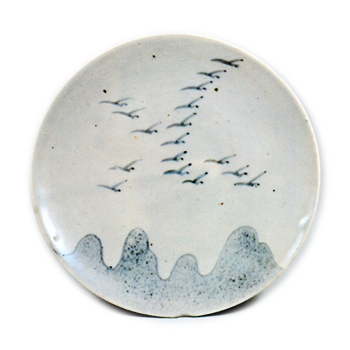 染付 飛雁文 皿