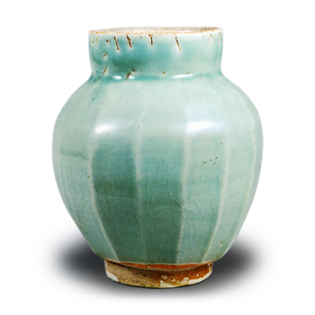 青磁 面取 壺