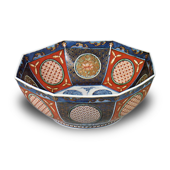 色絵 寿字 独楽形 鉢