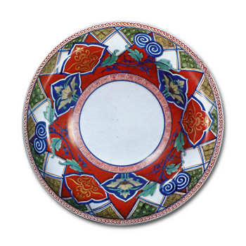 色絵 唐花文 皿