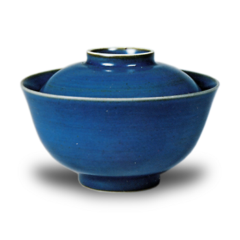 瑠璃釉 蓋茶碗