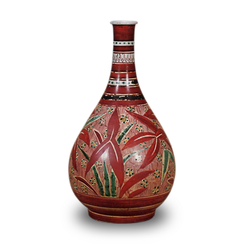 色絵 沢瀉文 大徳利