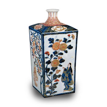 色絵 花秀文 角瓶