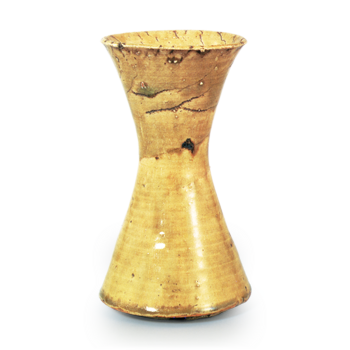 黄瀬戸 立鼓 花入 銘旅枕