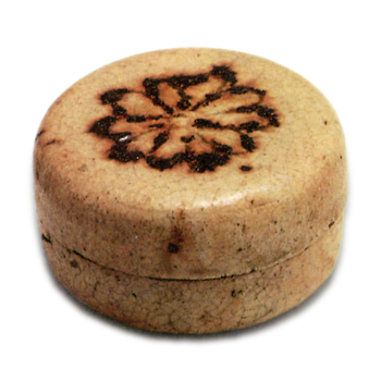 黄瀬戸 菊文 香合