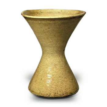 黄瀬戸 立鼓 花入 銘ひろい子