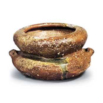 伊賀耳付重餅形平水指