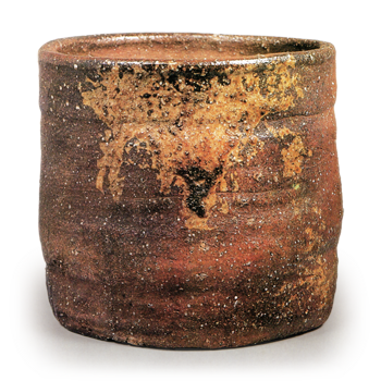 信楽一重口水指 銘礒シミヅ