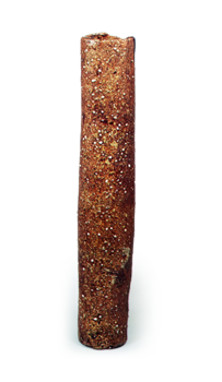 信楽尺八形掛花入 銘腕