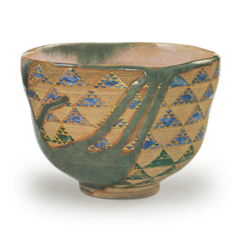 仁清 うろこ波茶碗