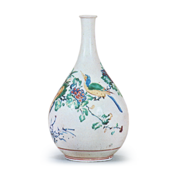 色絵 花鳥文 徳利