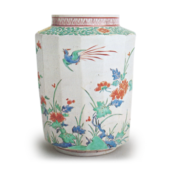 色絵 花鳥文 壺