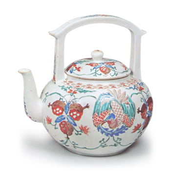 色絵 鳳凰 柘榴文 水注